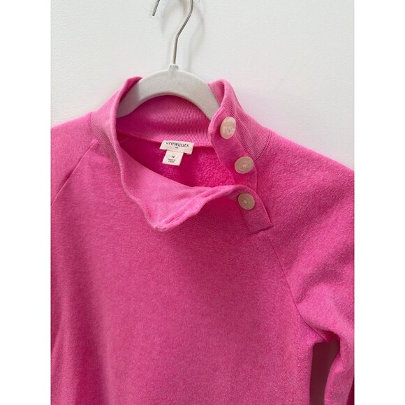 Crewcuts Girls Pink Long Sleeve Pullover Sweater With Button Collar Size 10 - Picture 2 of 4